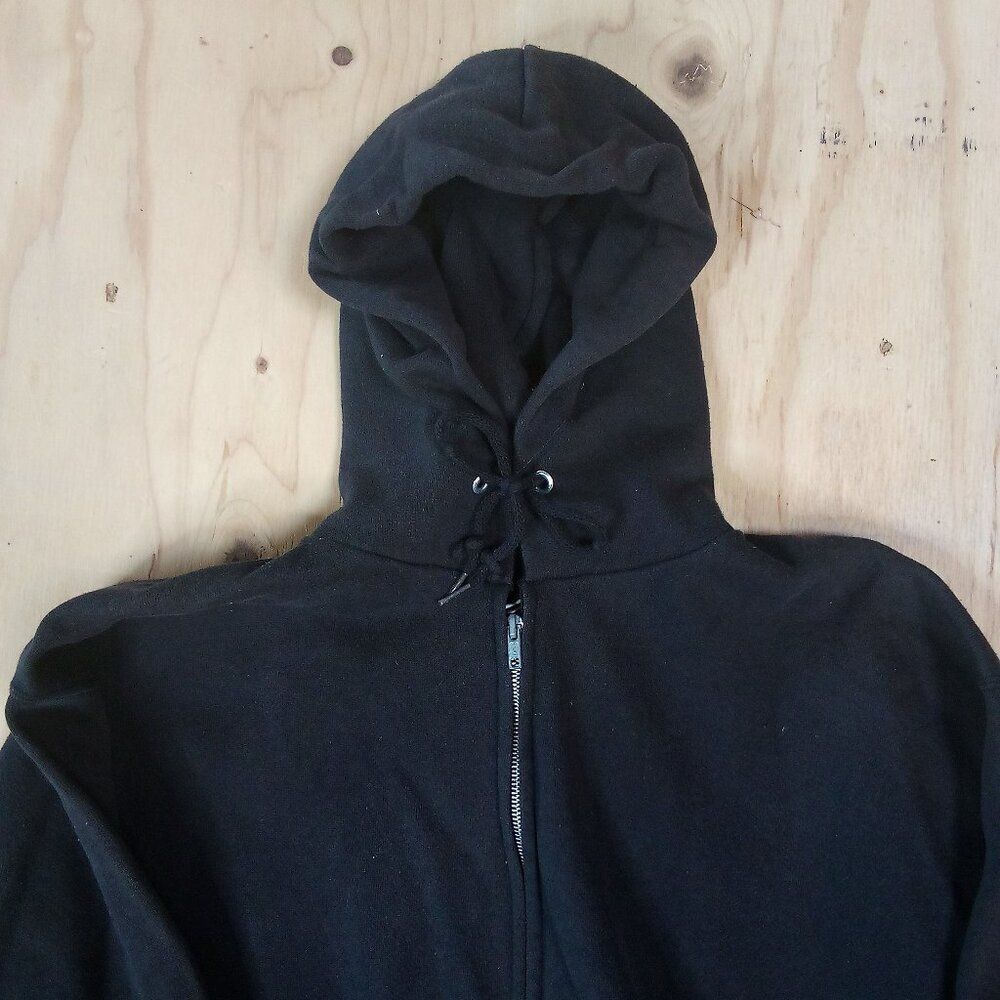 Vintage Pro Spirit Zipper Hoodie Sweatshirt Black
